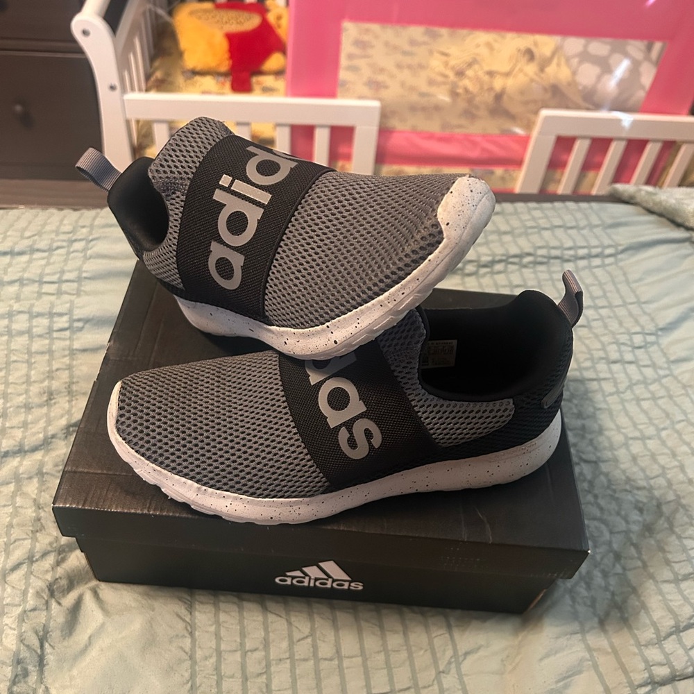 Adidas Kids Gray Slip-On Shoes